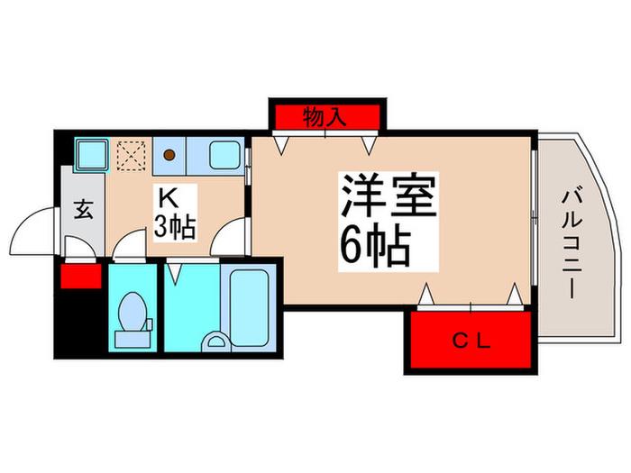 第二梨本マンション(1K/1階)の間取り写真