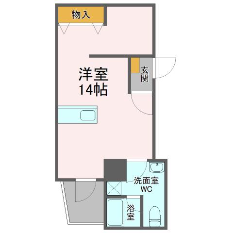 ESPLANADE伝馬町(ワンルーム/4階)の間取り写真