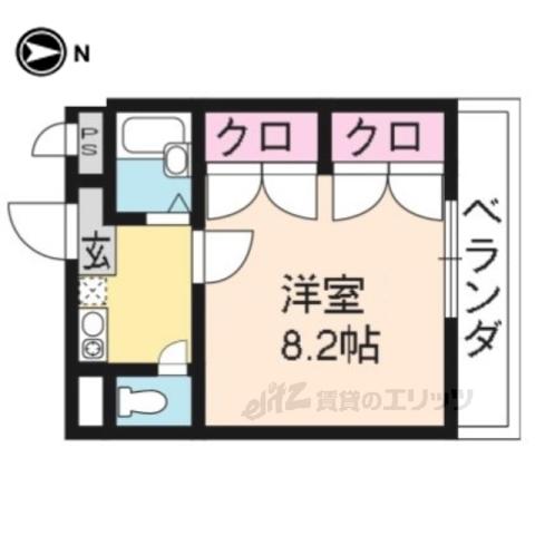 ラフォーレ若宮(1K/3階)の間取り写真