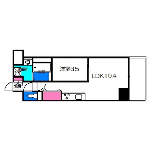 KG ソフィア アベノ播磨町(1LDK/5階)の間取り写真