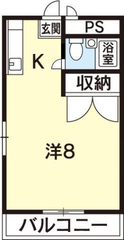 シグナル21(1K/2階)の間取り写真