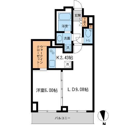 レジデンス白金コローレ(1LDK/3階)の間取り写真
