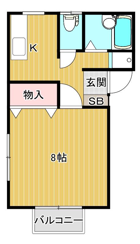 レジデンス真田城(1K/1階)の間取り写真