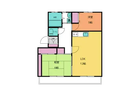 メゾン・ラメール(2LDK/1階)の間取り写真