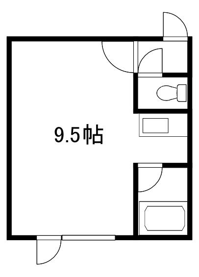 瀬比亜館北14条(ワンルーム/3階)の間取り写真