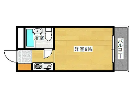 NODACO宇品神田(ワンルーム/4階)の間取り写真