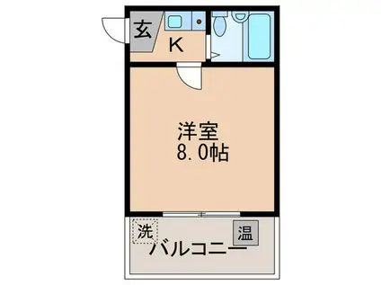 シャトウ十三(1K/4階)の間取り写真