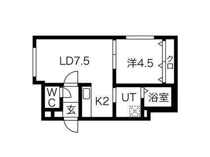 シーゲル二十四軒(1LDK/1階)の間取り写真