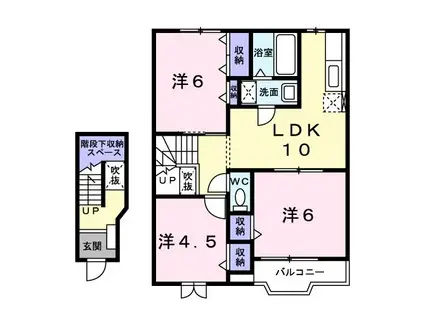 NEWリファインドC(3LDK/2階)の間取り写真