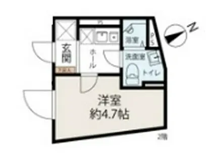AXIA TOKIWADAI(1K/2階)の間取り写真
