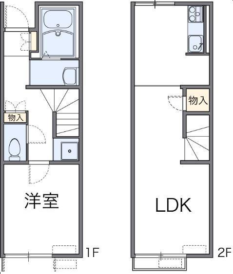 レオネクストソラーレ(1LDK/1階)の間取り写真
