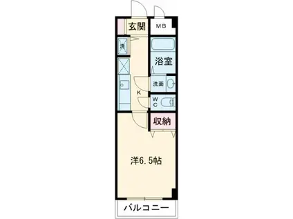 エスパシオ・アローネ鶴見(1K/2階)の間取り写真