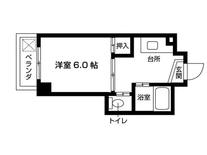 第2ハイム広田(1K/1階)の間取り写真