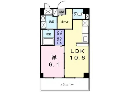 コンフォーティア東戸塚(1LDK/3階)の間取り写真