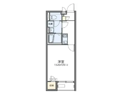 BRAVE(1K/1階)の間取り写真