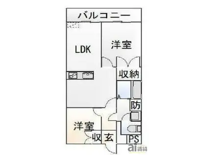 コートヒルズ鶴ヶ島(2LDK/1階)の間取り写真