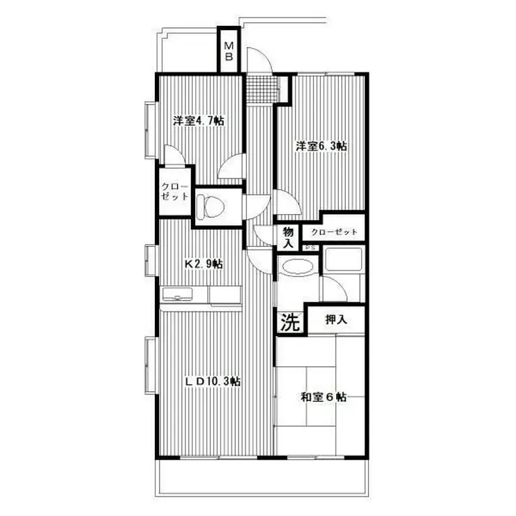 プレジール横濱 1階階 間取り