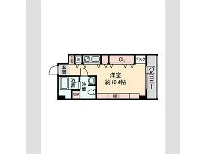 S-FLATII(ワンルーム/2階)の間取り写真