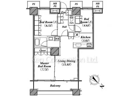 THE TOKYO TOWERS(3LDK/5階)の間取り写真