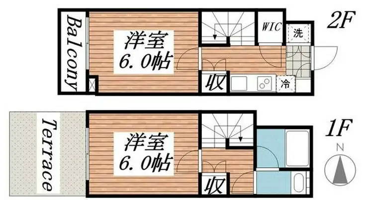 ルーブル中野弥生町 1階階 間取り