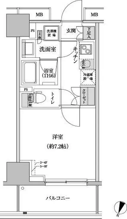 パークハビオ渋谷本町レジデンス 9階階 間取り
