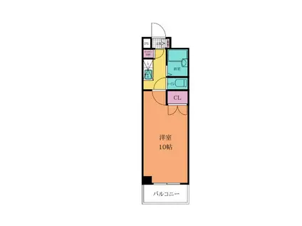 ウインズ竪町(1K/9階)の間取り写真