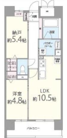 ル・セル上町台(2LDK/8階)の間取り写真