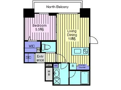 YG RESIDENCE 壱番館(1LDK/2階)の間取り写真