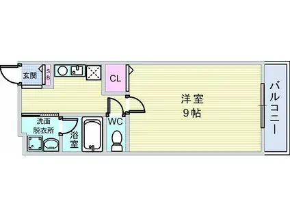 三協ハイツII(1K/2階)の間取り写真
