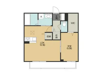 ヴィラカリーノ(1LDK/1階)の間取り写真