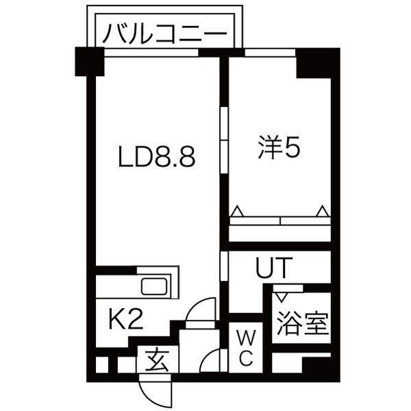 オリオンコート(1LDK/3階)の間取り写真