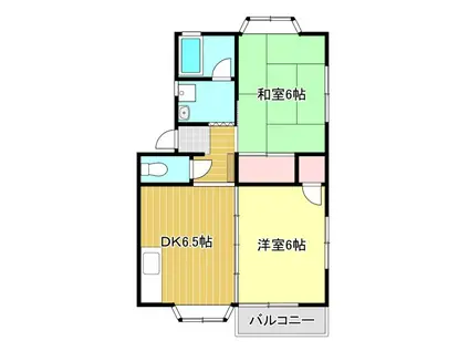 グランパレV(2DK/1階)の間取り写真