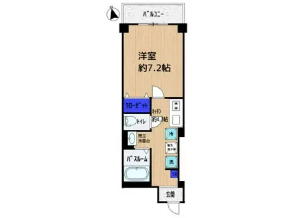  ゴールド中村橋(1K/2階)の間取り写真