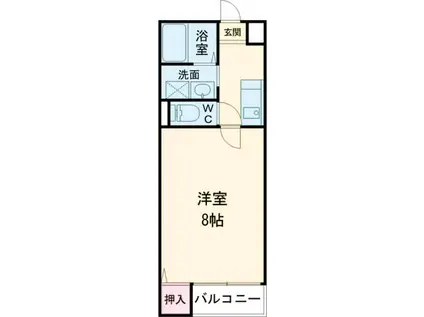 とまとハウス(1K/2階)の間取り写真