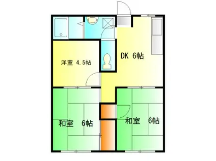 フォーブル酒匂C(3DK/1階)の間取り写真