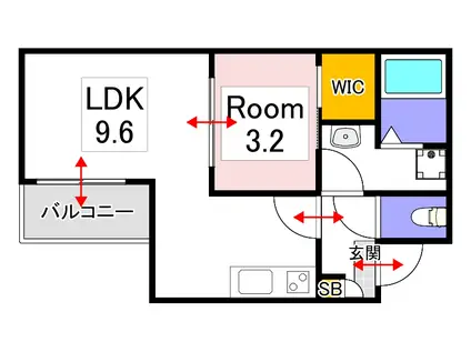 REGALEST 南高前(1LDK/3階)の間取り写真