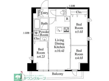CLK南千住(3LDK/2階)の間取り写真