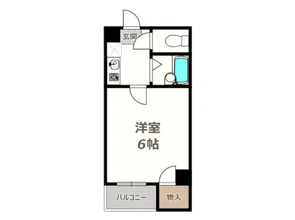 グローハイツ松崎町(1K/8階)の間取り写真