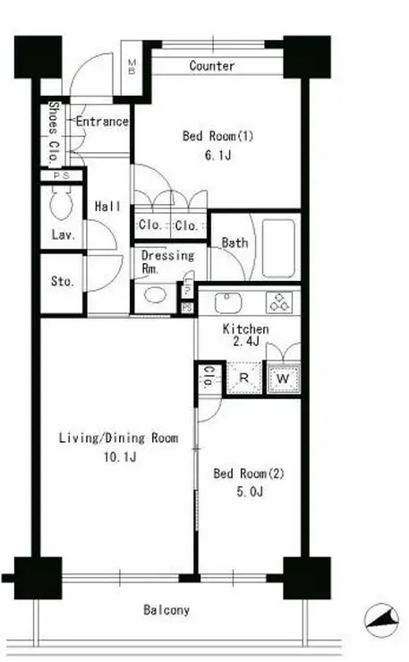 パークアクシス文京ステージ 1階階 間取り