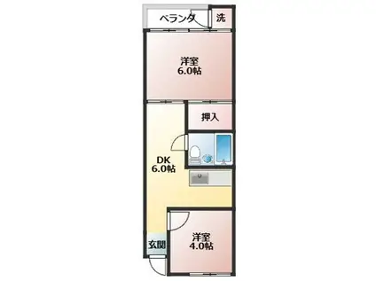 マ・メゾン(2DK/2階)の間取り写真