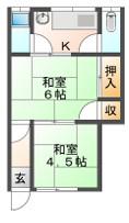 ルミナス土山(2K/1階)の間取り写真