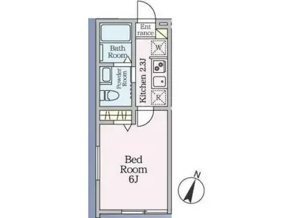 レジェンド・スクエア横濱ー鶴ヶ峰 III(1K/1階)の間取り写真
