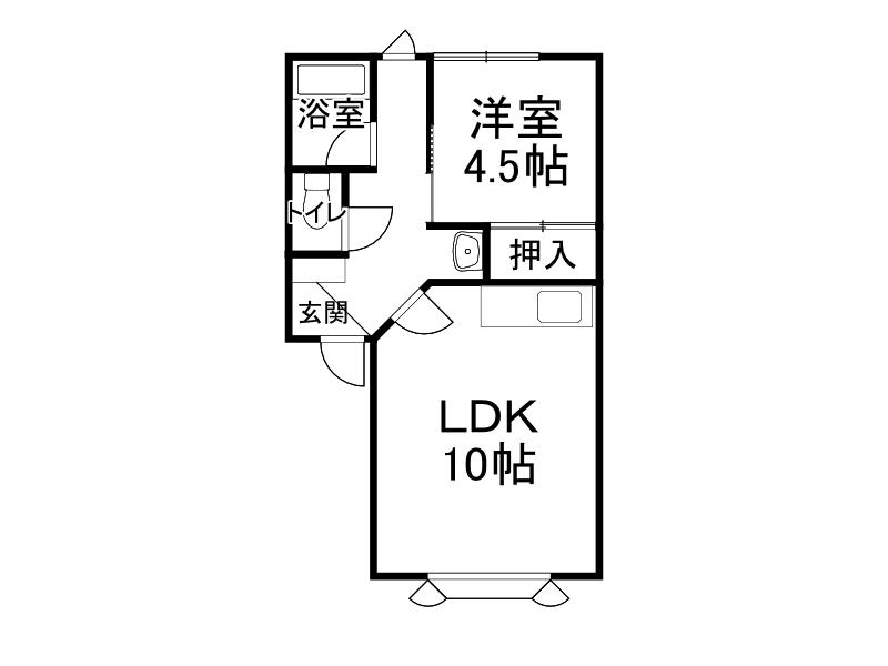 ドリームライフハイツ(1LDK/2階)の間取り写真