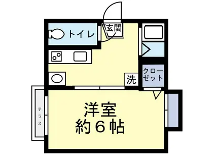 コンフォート須磨(1DK/1階)の間取り写真