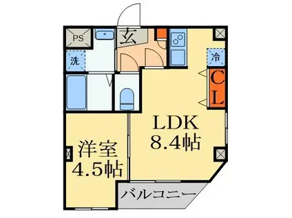FOREST M27(1LDK/7階)の間取り写真