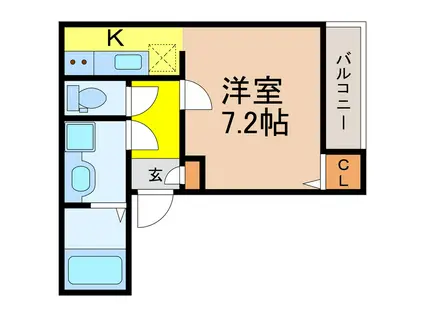 グレース石山(1K/3階)の間取り写真