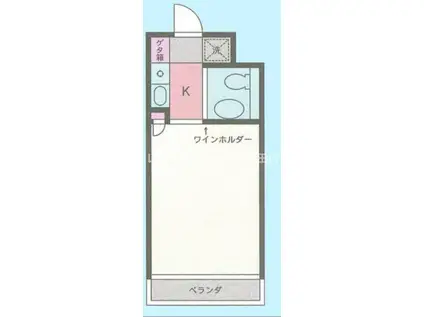 ワコーレ相武台前(1K/2階)の間取り写真