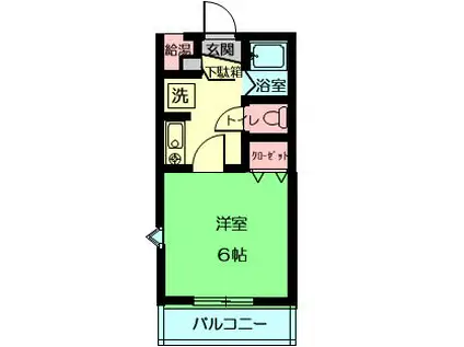 東武伊勢崎線 細谷駅(群馬) 徒歩20分 2階建 築37年(1K/2階)の間取り写真