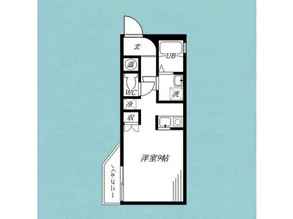 ミーレ橋本(ワンルーム/4階)の間取り写真