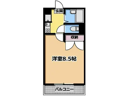 NOVEL YOKOHAMA SUGETA(1K/3階)の間取り写真